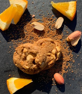 Sablés  Cacahuètes, huile essentielle d'orange-170g VEGAN  - Petit-épeautre - Ingrédients IG BAS  -