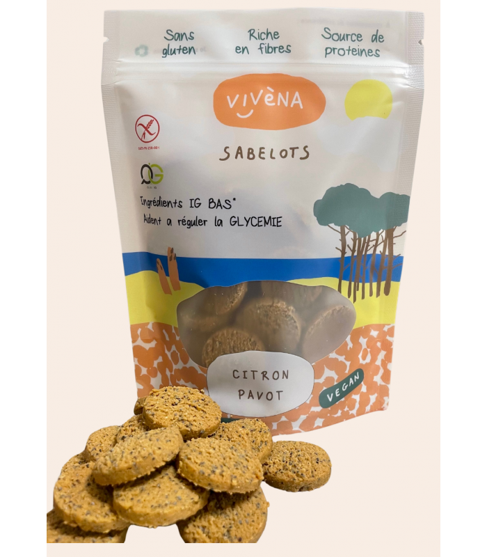 Sabelots Citron Pavot  sans gluten et IG bas